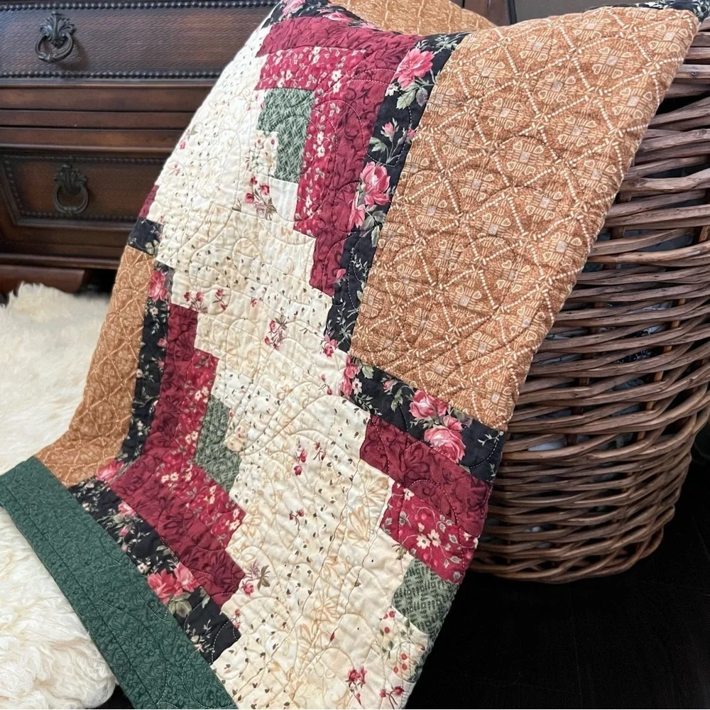 58”x80” Handmade Patchwork Cotton Quilt